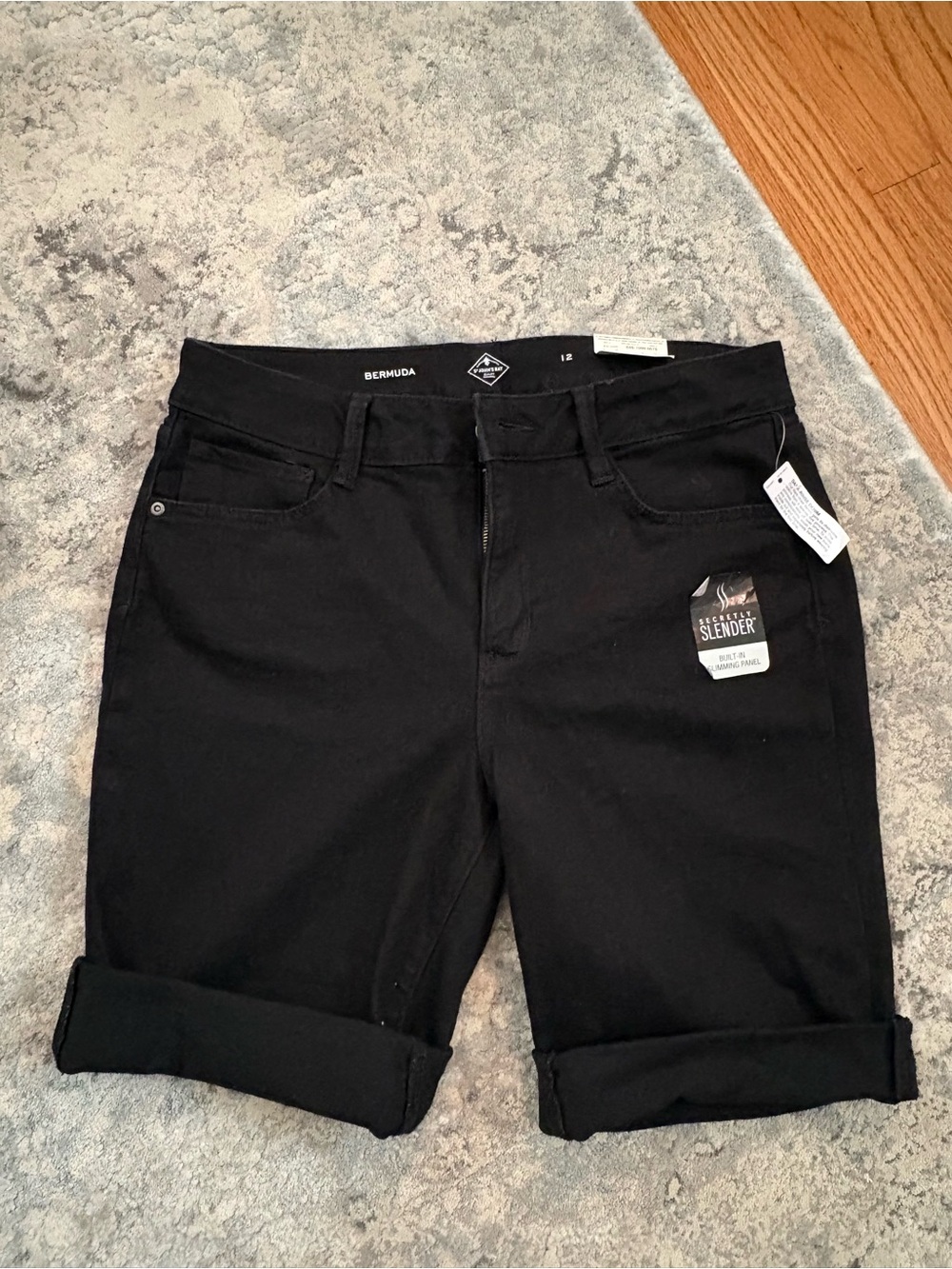 St. John's Bay Black Bermuda Shorts